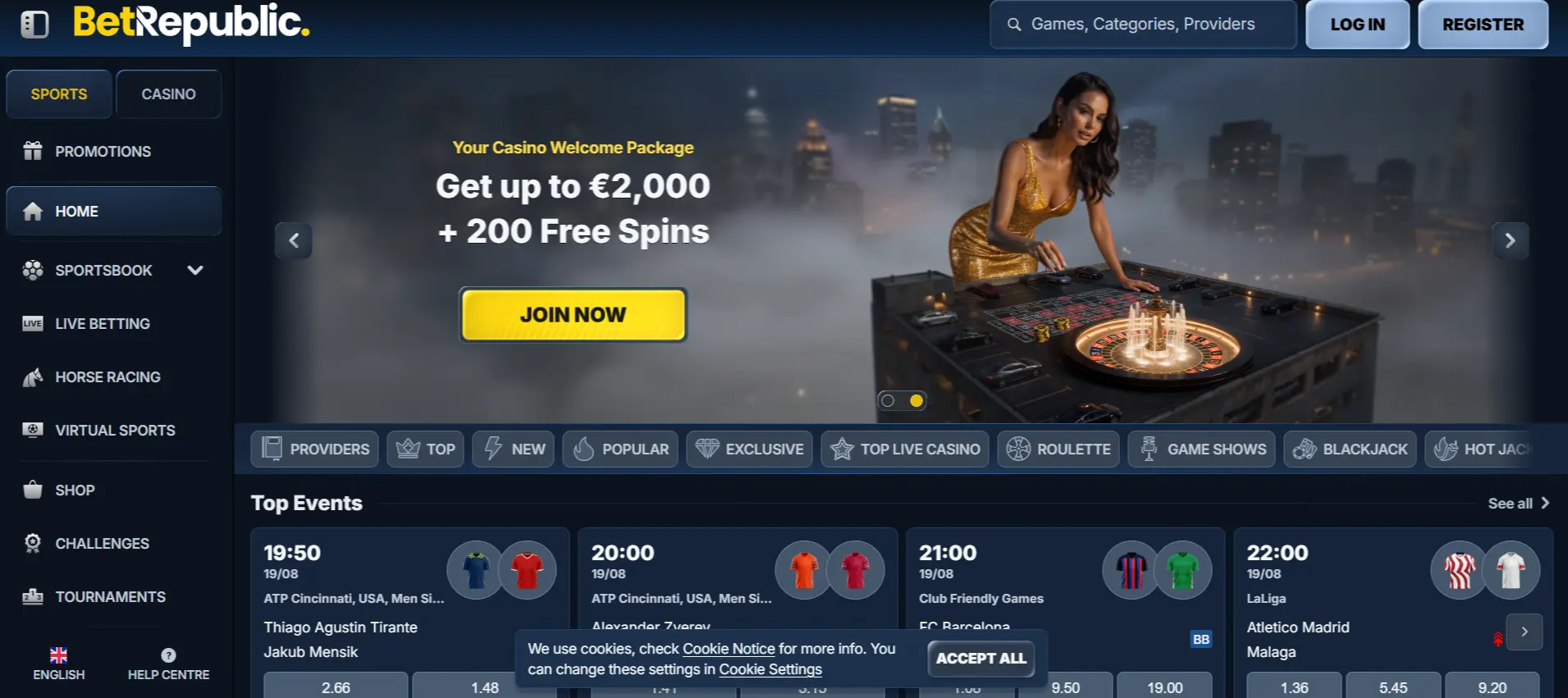 Betrepublic casino screen